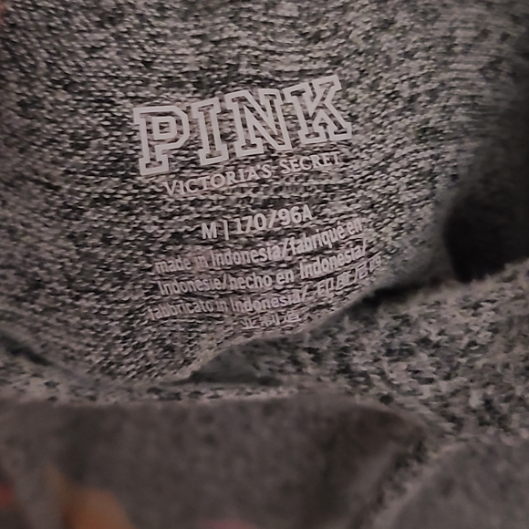 PINK Victoria's Secret Gray Relaxed Long Sleeve Sweatshirt - Picture 2 of 3